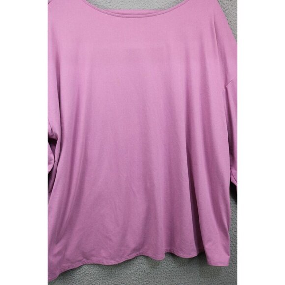J.Jill Fit Crossover Back Purple Tee-Size 3X - Picture 2 of 8